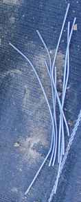 Galvanised wire used for pegs